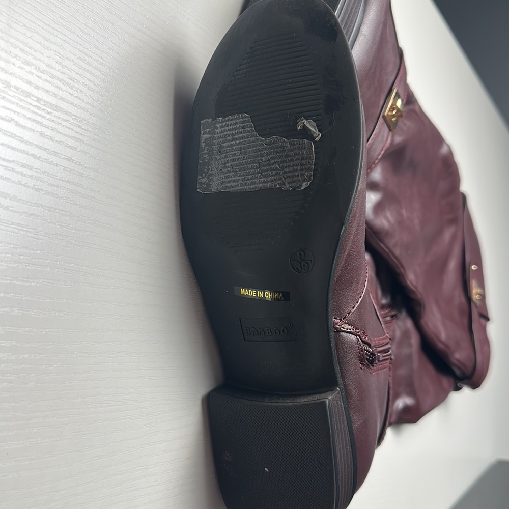 Maroon Riding Boots - Picture 3 of 5